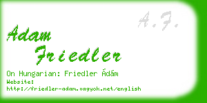 adam friedler business card